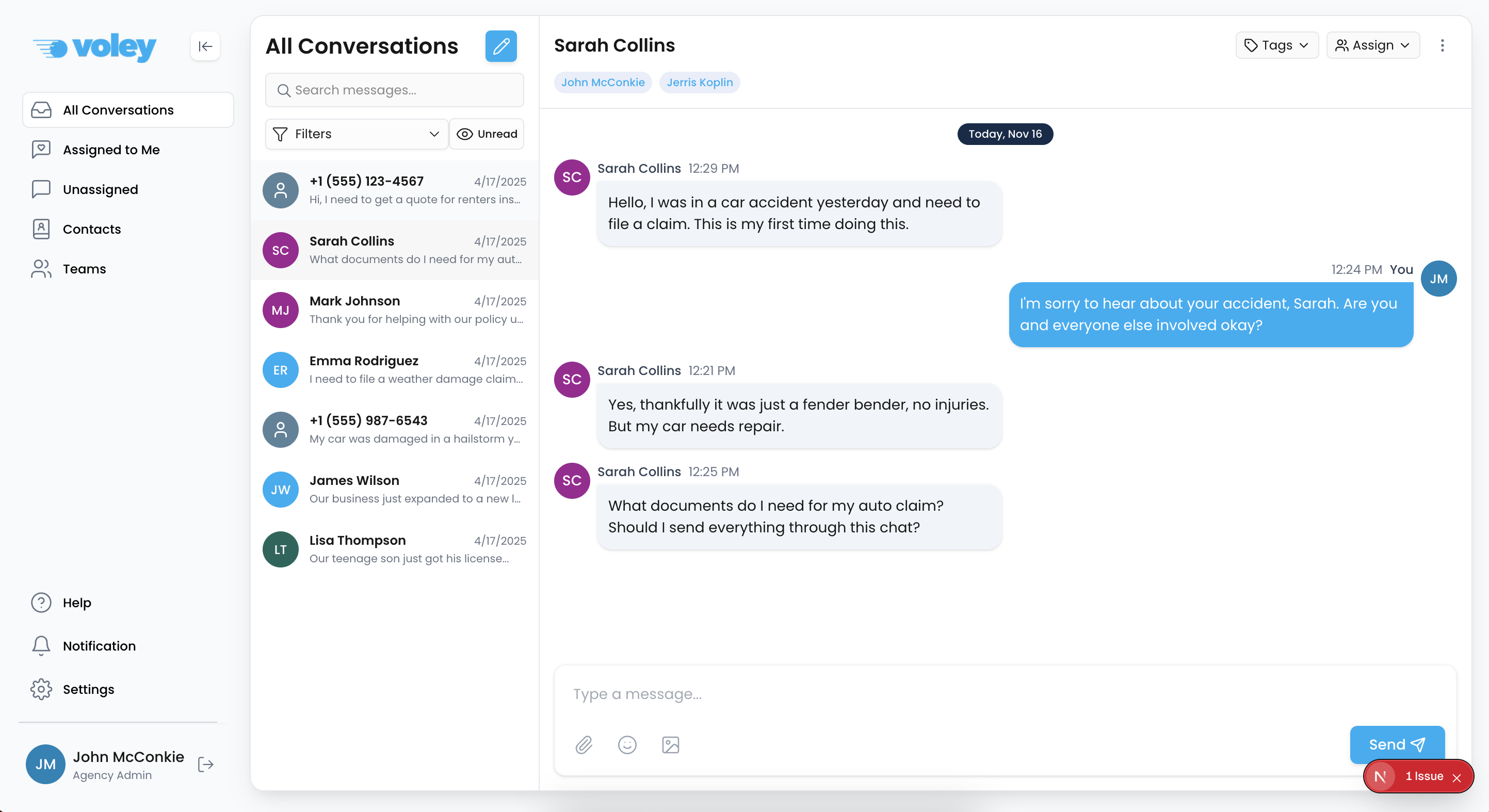 SMS Messaging Feature